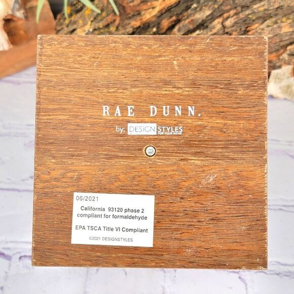 Rae Dunn PENS PENCILS Cup Spinning Wooden Holder - Picture 5 of 7